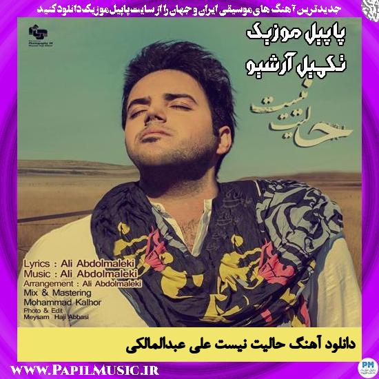 دانلود آهنگ حالیت نیست از علی عبدالمالکی